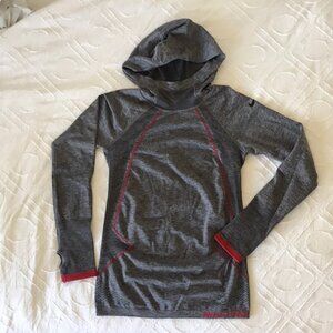 NIKE Grey Nike Pro Long sleeve Moisture Wicking Athletic hoodie